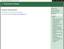Tablet Screenshot of fairmontlibrary.wikispaces.dpsk12.org